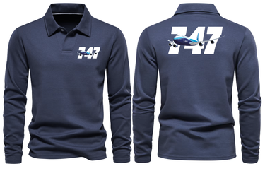 BOEING 747 LONG SLEEVE POLO